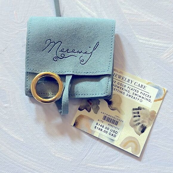 Anthropologie x Merewif Louise Ring Gold Sz 7 - Picture 2 of 7